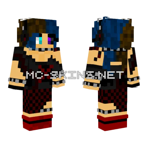 Jaiden Rockstar Minecraft skin, front and back