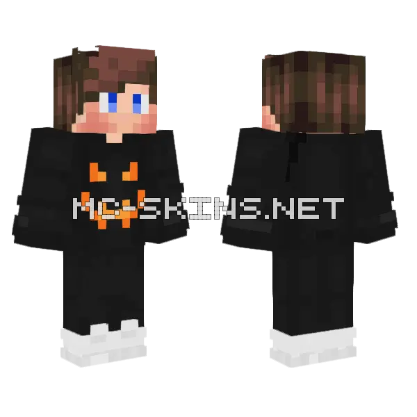Jajaja Halloween Boy Minecraft skin, front and back