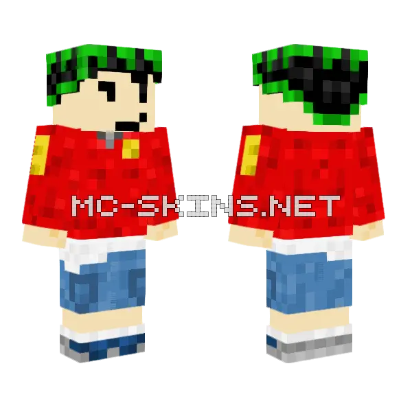 Jake Long Minecraft skin, front and back