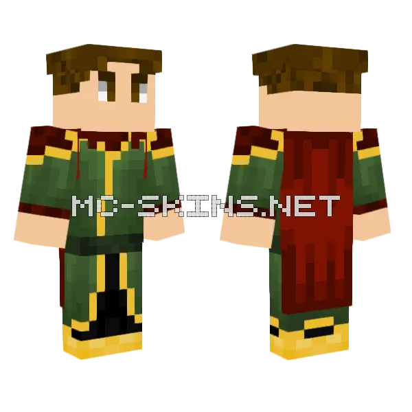 Jakren Minecraft skin, front and back
