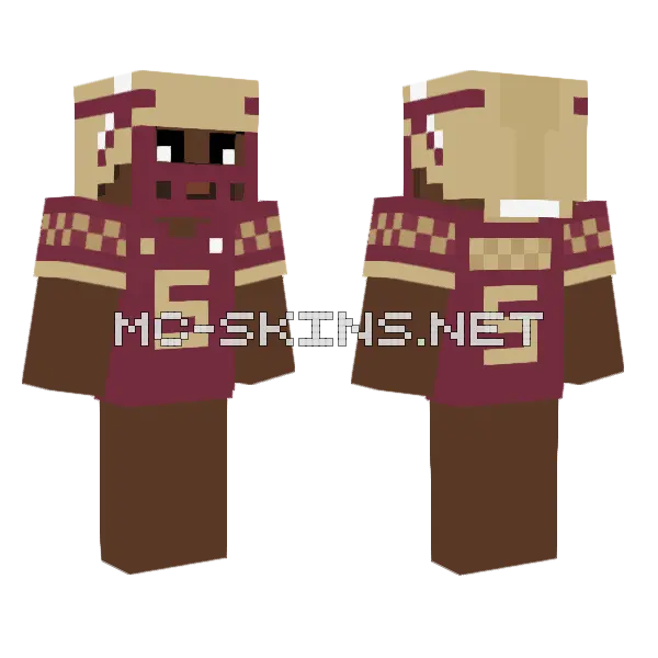 Jameis Winston Jersey Minecraft skin, front and back