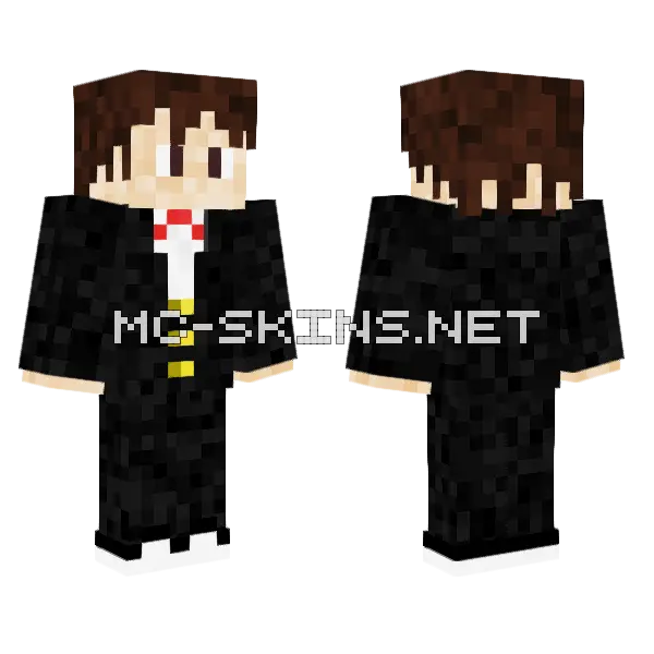 James Bond Tuxedo Minecraft skin, front and back