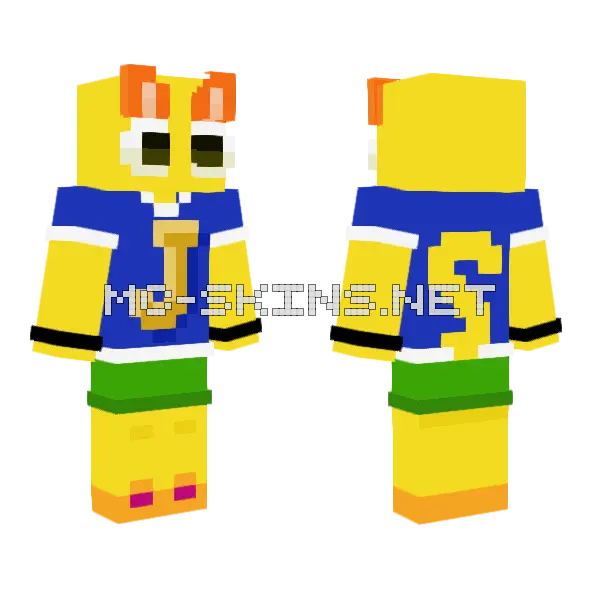 Jan Summer Minecraft skin, front and back