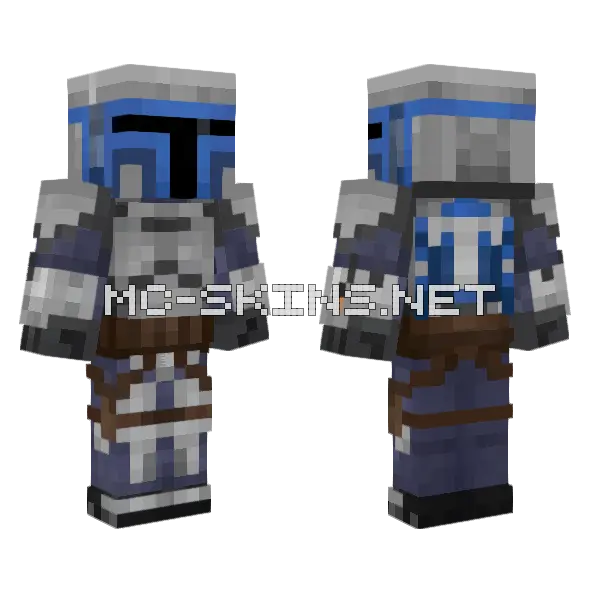 Jango Fett Minecraft skin, front and back