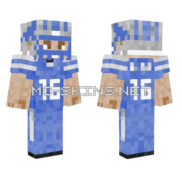 Jared Goff Football Skin Minecraft skin, front and back
