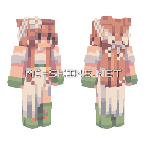 Jasmine Flower RCE Minecraft skin, front and back