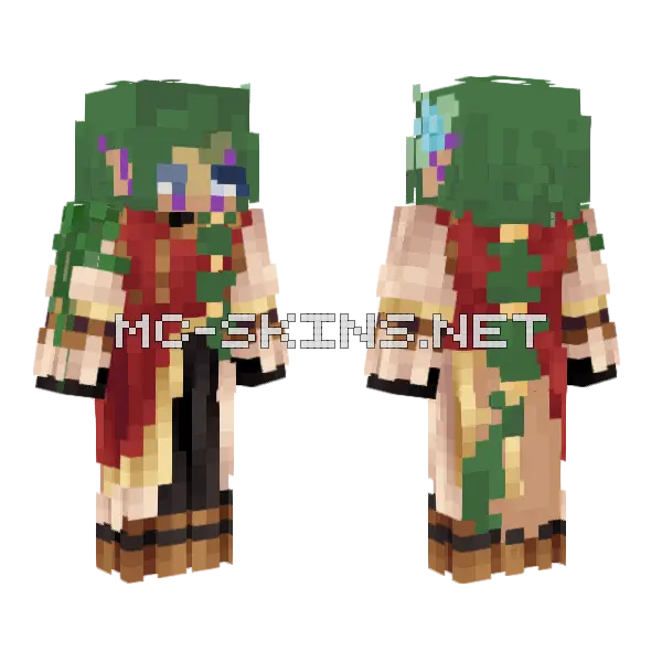 Jasmine Guy Minecraft skin, front and back