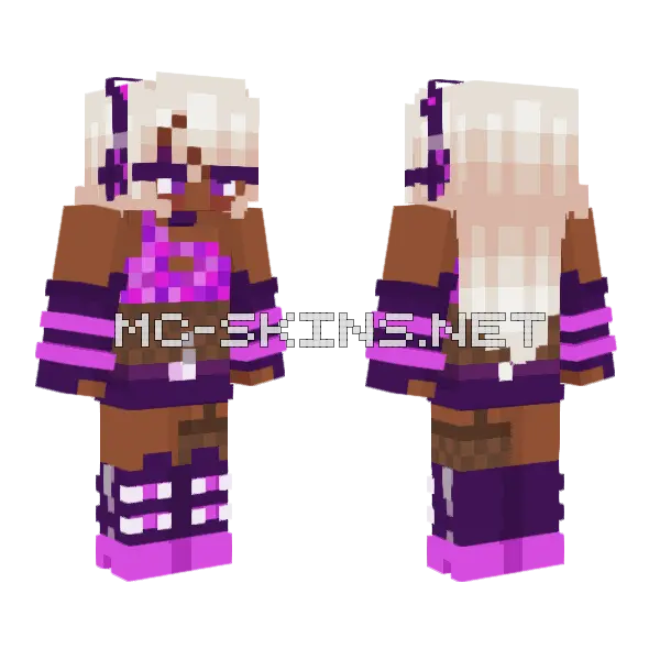 Jasmine Revamp Minecraft skin, front and back