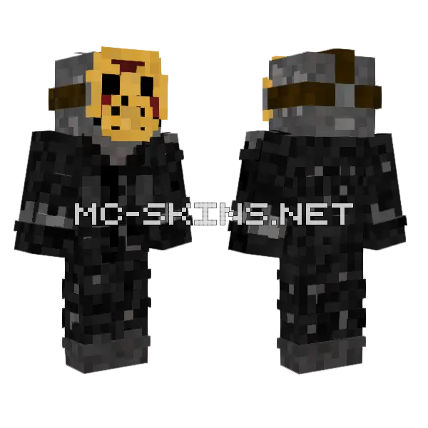 Jason Voorhees Minecraft skin, front and back
