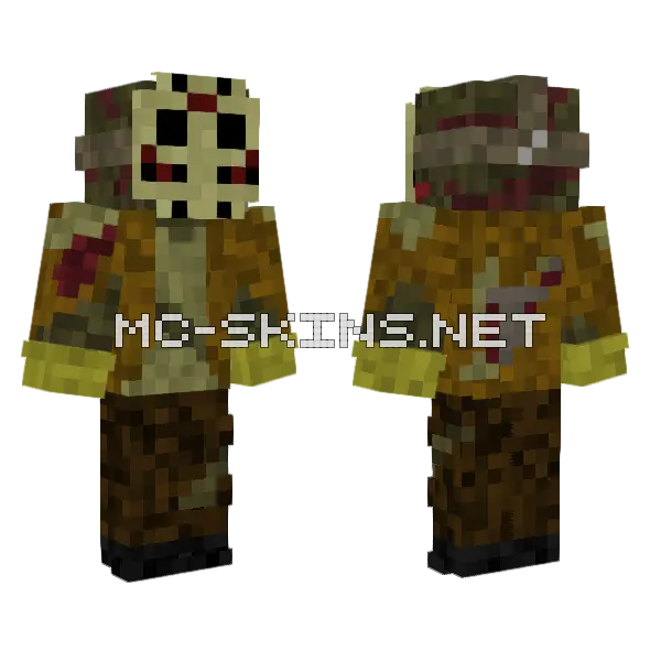 Jason Voorhees Autumn Colors Minecraft skin, front and back