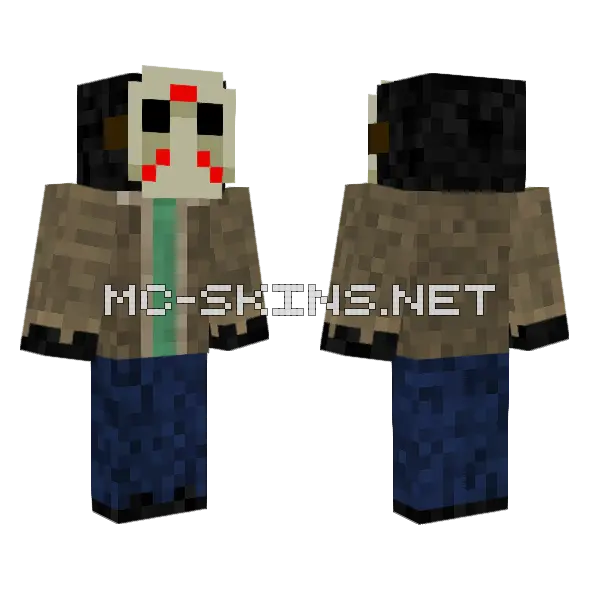 Jason Voorhees Mask Minecraft skin, front and back