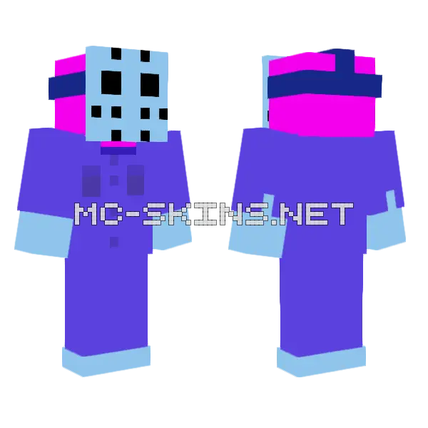 Jason Voorhees NES Minecraft skin, front and back