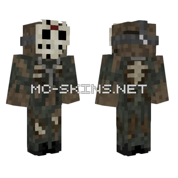 Jason Voorhees Part 7 Minecraft skin, front and back