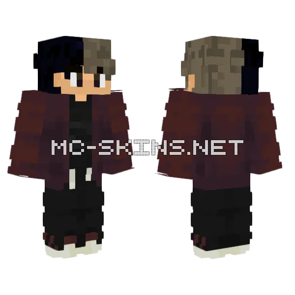 Jav Red Minecraft skin, front and back