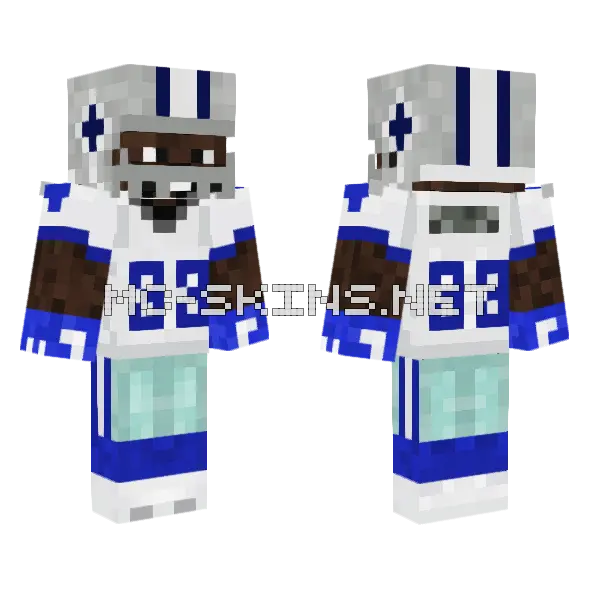 Javonte Williams NFL Jersey Minecraft skin, front and back