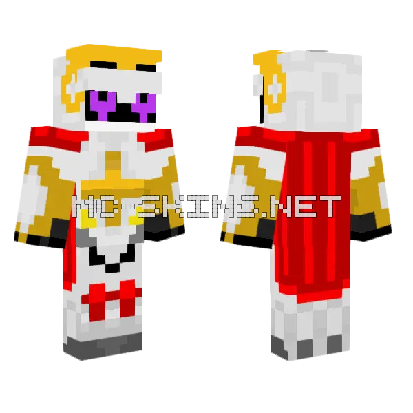 Jawa Bear Purple Heart Minecraft skin, front and back