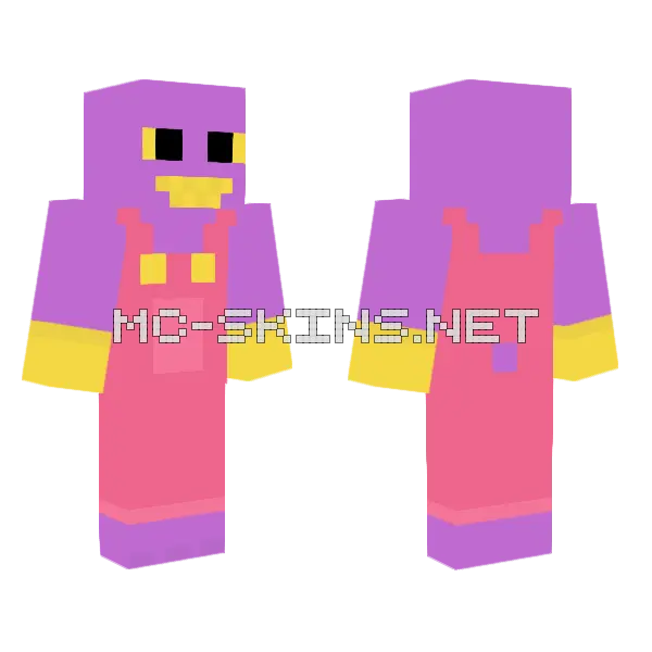 Jax With A Tail Minecraft skin, front and back