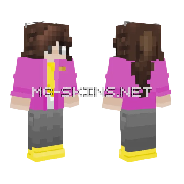 Jayden TV Time Minecraft skin, front and back