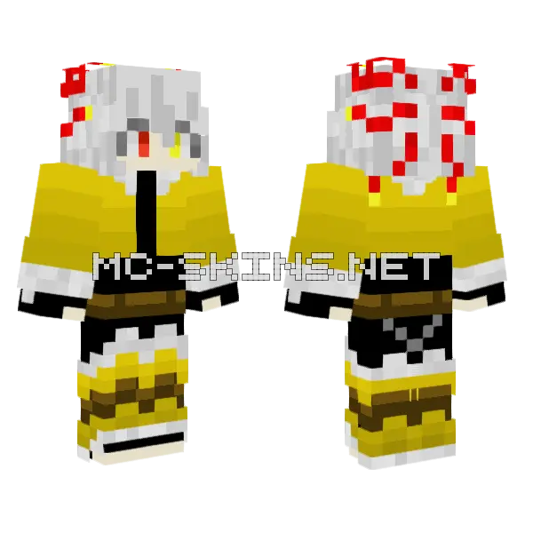 Jbjuonatauris Yellow And Black Minecraft skin, front and back