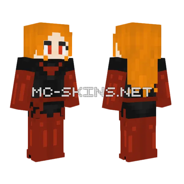 Jean Grey Phoenix Resurrection Minecraft skin, front and back