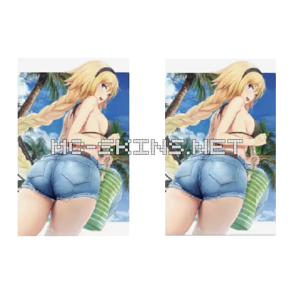 Jeanne d'Arc Swimsuit cape, outside and lining