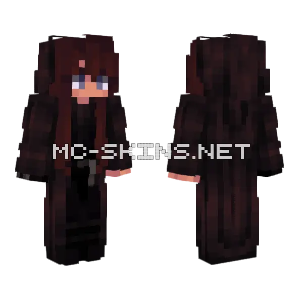 Jedi Knight Robe Edit Minecraft skin, front and back
