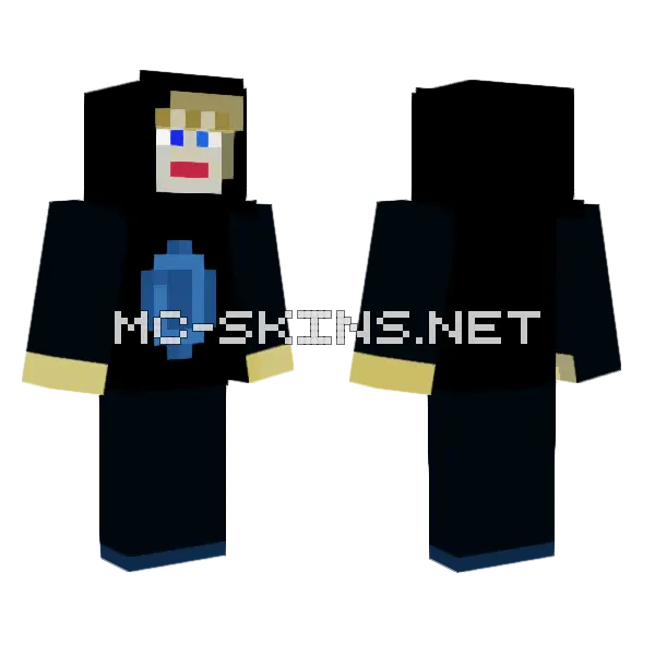 Jeff Minecraft skin, front and back