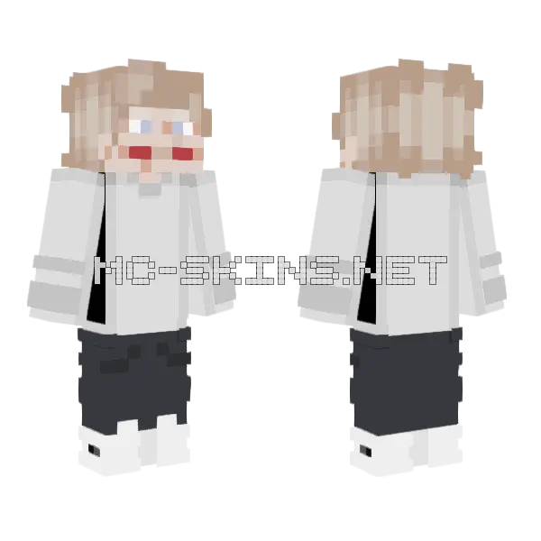 Jeff The Killer Minecraft skin, front and back