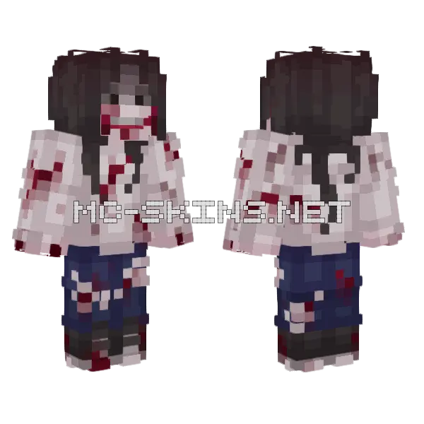 Jeff The Killer Minecraft skin, front and back