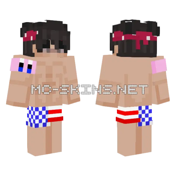 Jeffuwur Humano Banda Minecraft skin, front and back