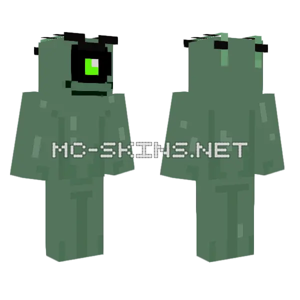 Jellien Plankton Minecraft skin, front and back