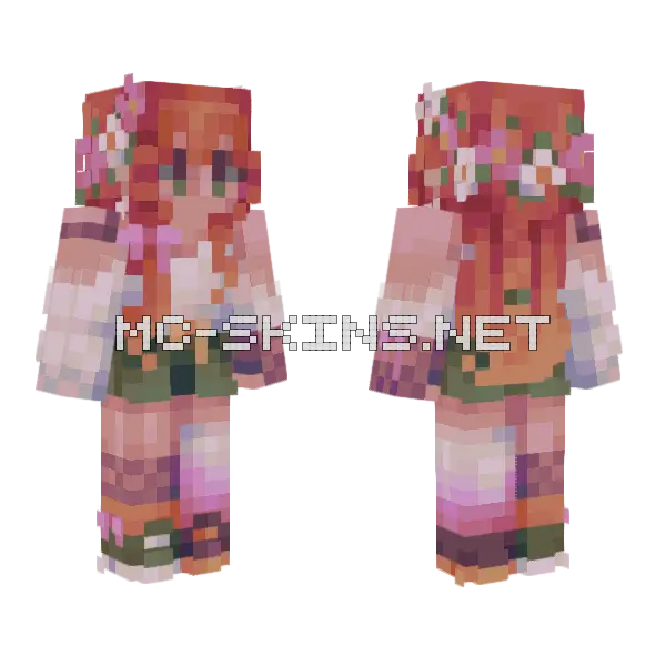 Jenni Minecraft skin, front and back