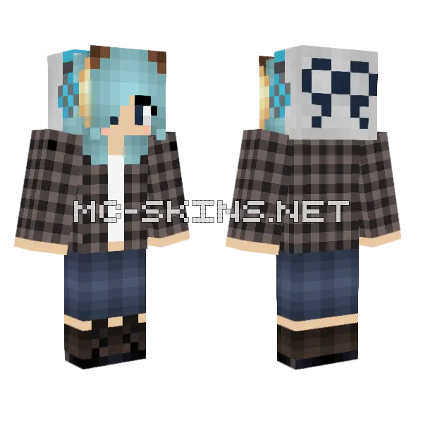 Jenny Addon Skin Minecraft skin, front and back