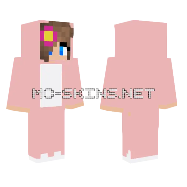 Jenny Belle Bunny Skin Minecraft skin, front and back