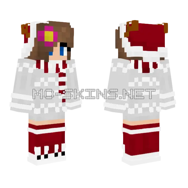 Jenny Belle Christmas Skin Minecraft skin, front and back