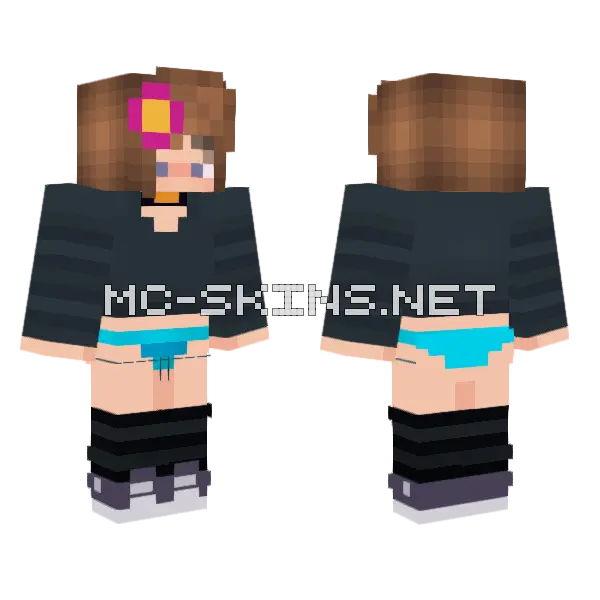 Jenny Belle Flustered Skin Minecraft skin, front and back