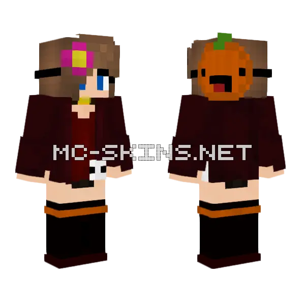 Jenny Belle Halloween Skin Minecraft skin, front and back