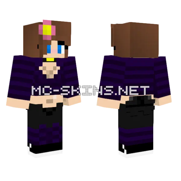 Jenny Belle – Jenny Addon Minecraft skin, front and back