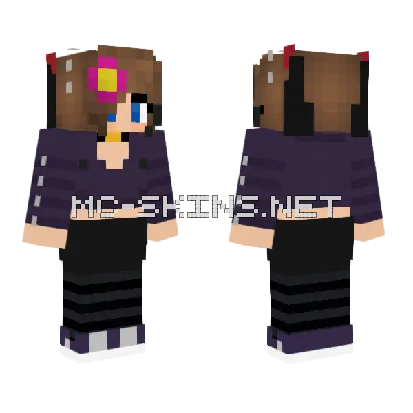 Jenny Belle – Jenny Addon Minecraft skin, front and back