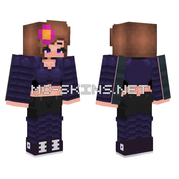 Jenny Belle – Jenny Addon Minecraft skin, front and back