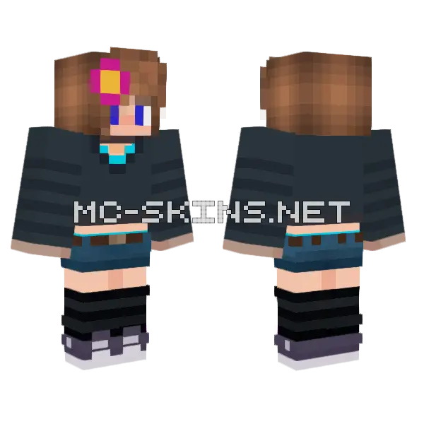 Jenny Belle – Jenny Mod Minecraft skin, front and back