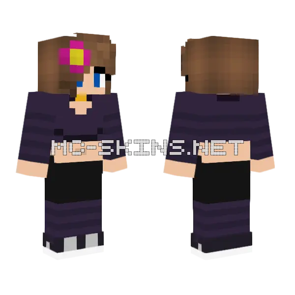 Jenny Belle – Jenny Mod Minecraft skin, front and back