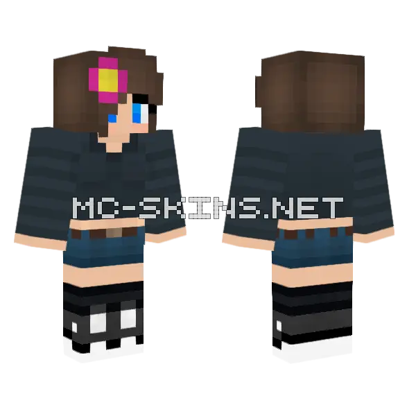 Jenny Belle Minecraft Skin Minecraft skin, front and back