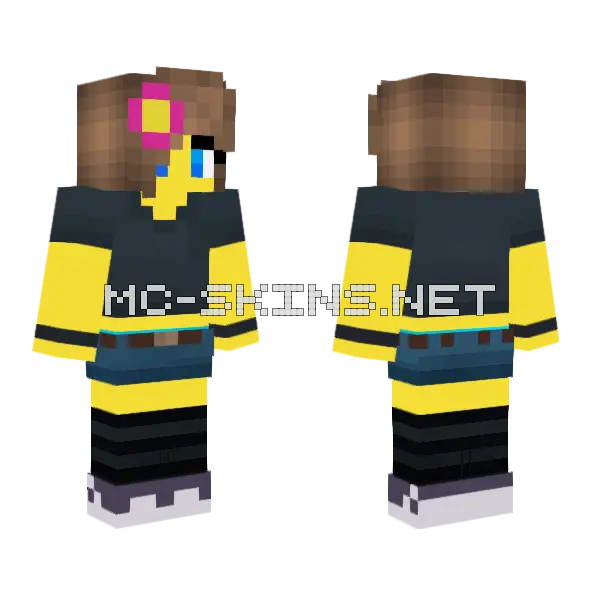 Jenny Belle Noob Skin Minecraft skin, front and back