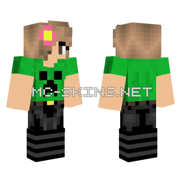 Jenny Character Skin Minecraft skin, front and back
