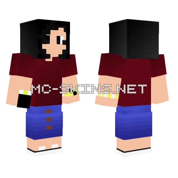 Jenny Girl Skin Minecraft skin, front and back