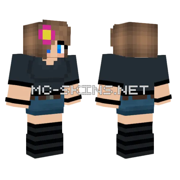 Jenny Girl Skin Minecraft skin, front and back
