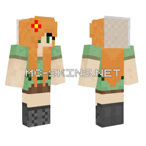 Jenny Girl Skin Minecraft skin, front and back