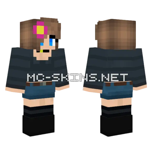 Jenny Girl Skin Minecraft skin, front and back