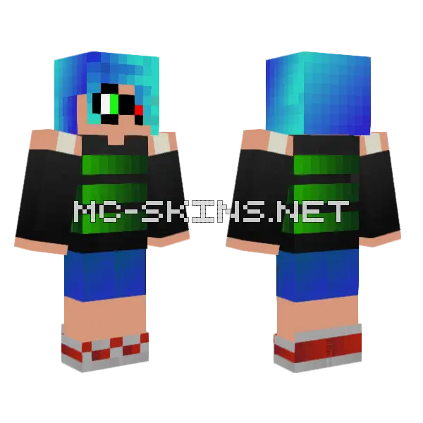Jenny Girl Skin Minecraft skin, front and back